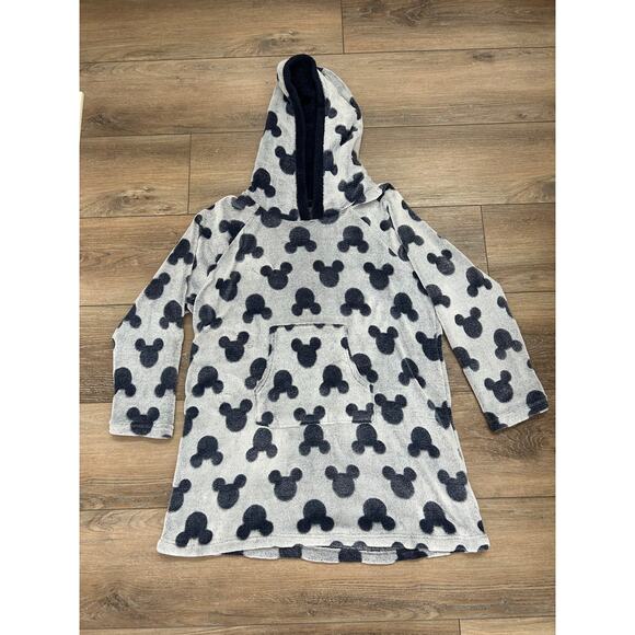 Disney Womens Fleece Lounge Hoodie Sherpa Size XL Mickey Loungewear Blue - Picture 1 of 7